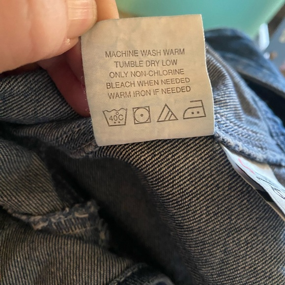 Vintage Disney Store L Shortalls Jeans Shorts Overalls Large Winnie Pooh Eeyore - Picture 8 of 8